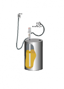 Комплект для откачки масла из бочки 205 л с насосом PM4, коэф. сжатия 3:1, монтаж на бочку